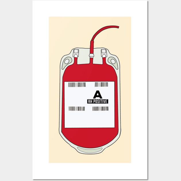 A Positive Blood Bag Wall Art by DiegoCarvalho